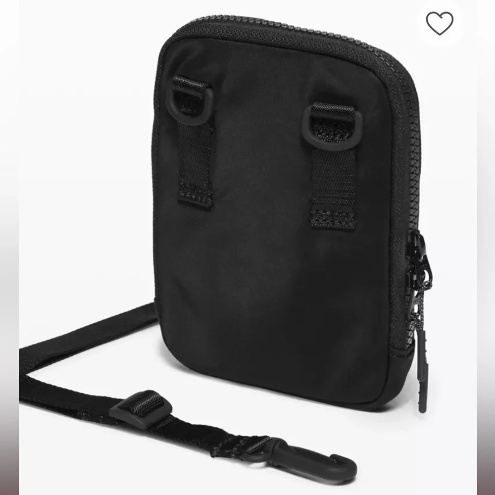 NWT Lululemon Easy Access Crossbody Bag - Black with White Wordmark Logo - Picture 2 of 9